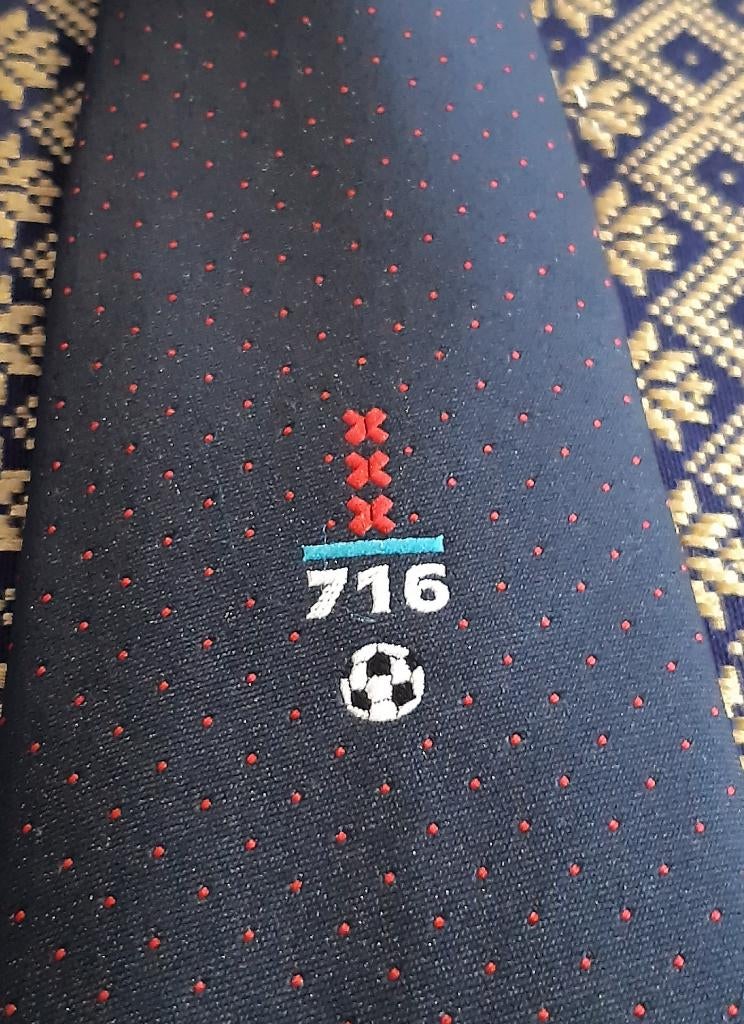 Amsterdam 716 Ajax Voetbaltoernooi 1991 stropdas blauw, Ophalen of Verzenden, Nieuw, Gebruiksvoorwerp