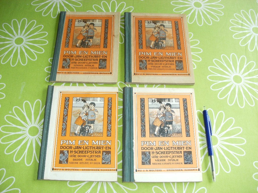 Pim en Mien Jan Ligthart/H.Scheepstra C.Jetses deel 1-2-3-4, Boeken, Ophalen of Verzenden, Gelezen, C.Jetses