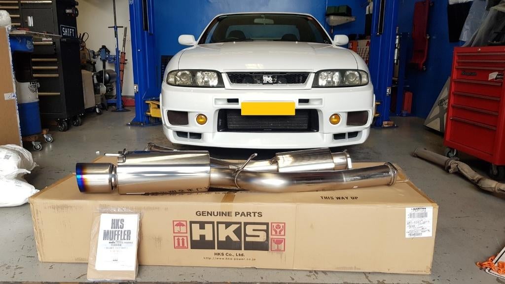 HKS Super Turbo Muffler uitlaat Nissan Skyline R33 GTR GT-R, Auto diversen, Tuning en Styling, Ophalen of Verzenden