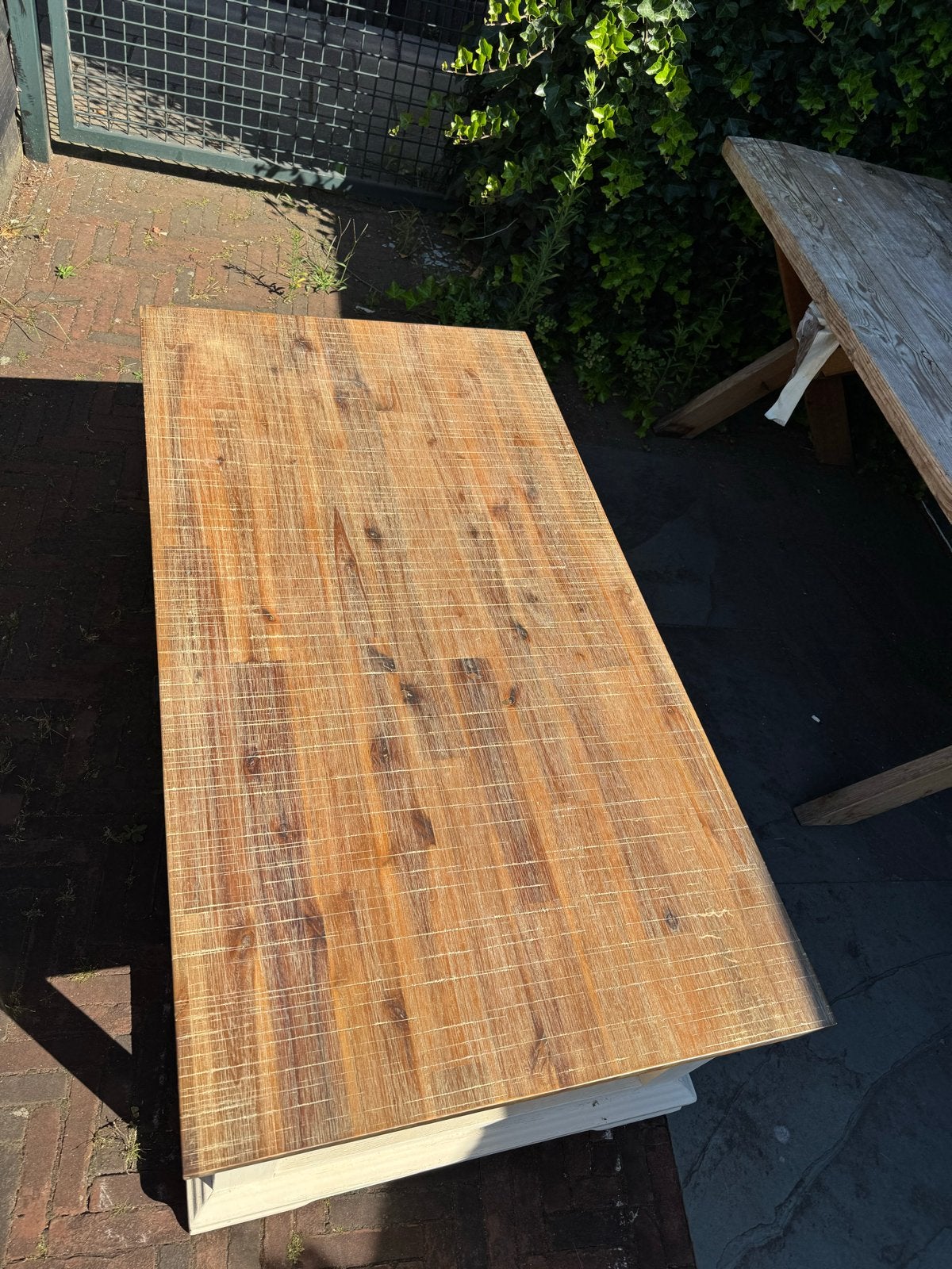Robuuste salontafel met lade en opbergruimte, Ophalen, Gebruikt, 100 tot 150 cm, 50 tot 100 cm