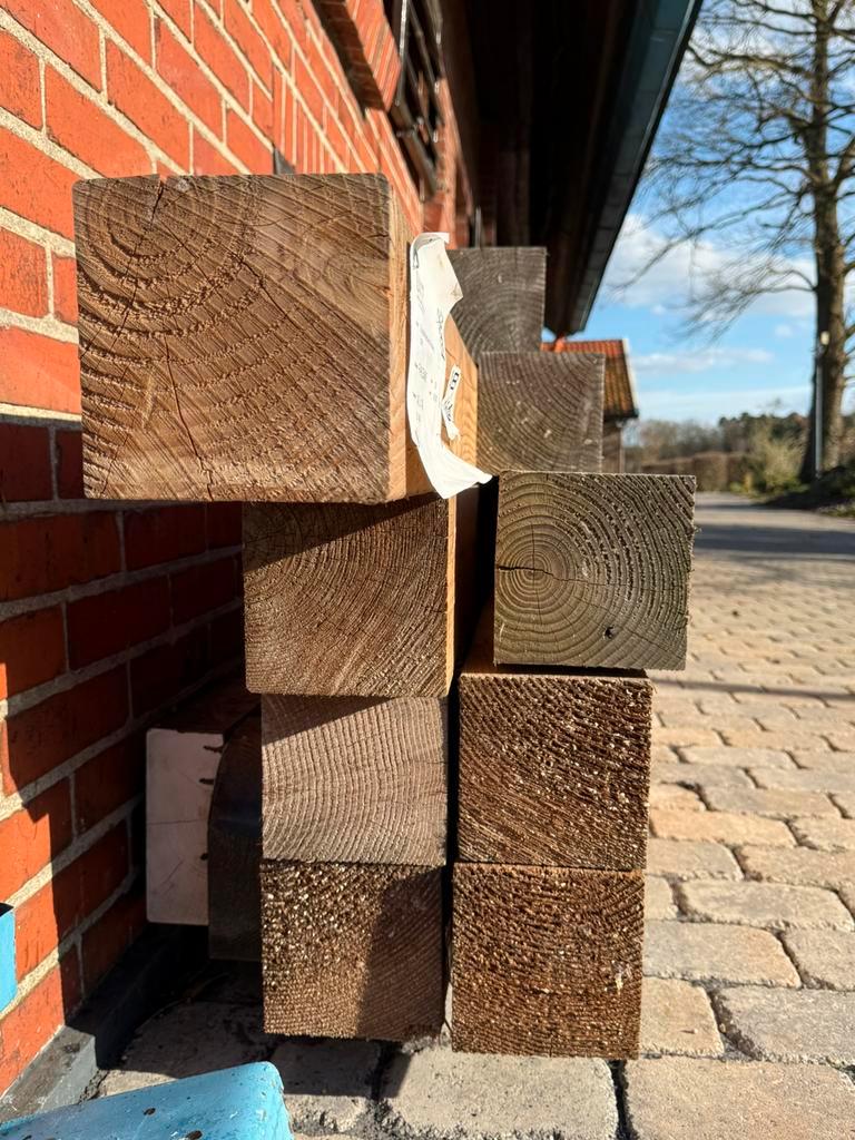 Douglas balken houten palen 15 stuks nieuw 15x15 14x14, Ophalen of Verzenden, Zo goed als nieuw, 250 cm of meer, Balken
