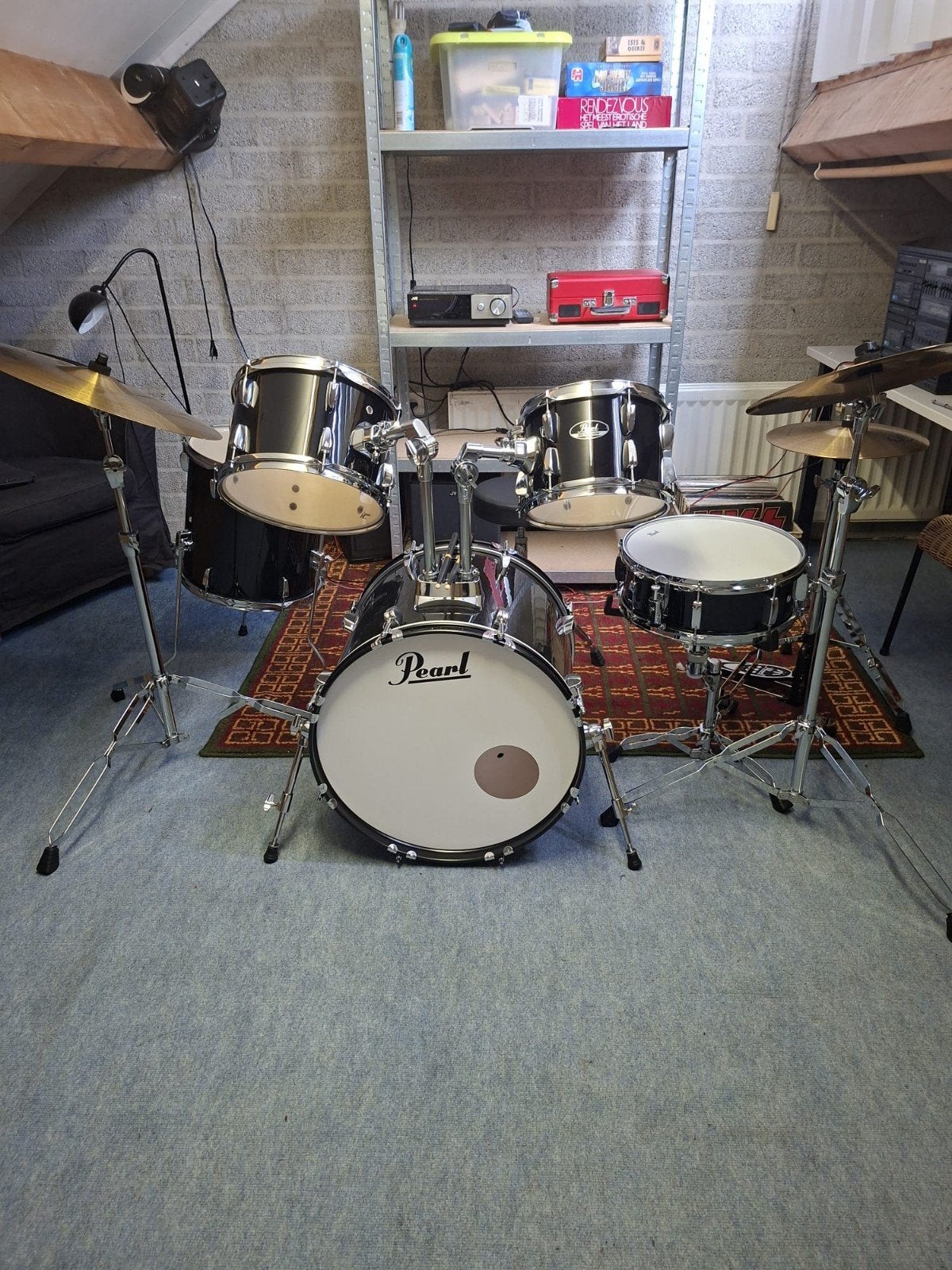 Pearl Roadshow Drumstel Zwart - Zo goed als nieuw, Ophalen, Nieuw