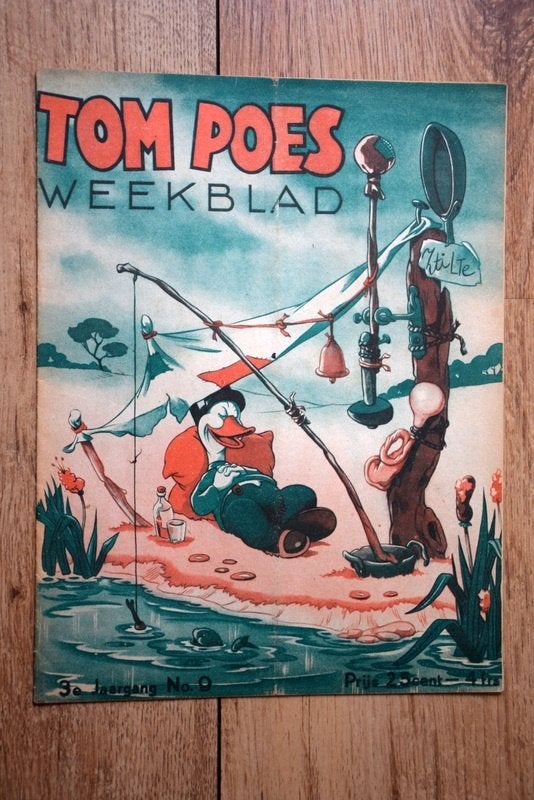 Tom Poes Weekblad 1949 jaargang 3 nummer 9, Ophalen of Verzenden, Olivier B, Bommel en Tom Poes, Zo goed als nieuw, Boek of Spel