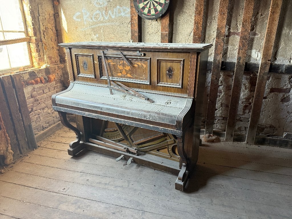 piano gratis af te halen, Muziek en Instrumenten, Piano's, Ophalen, Gebruikt, Bruin, Piano