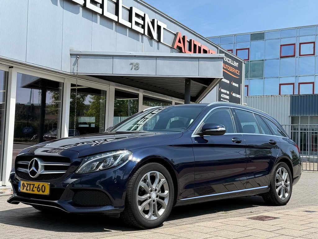Mercedes-Benz C-klasse Estate 200 CDI Ambition - Panoramadak, Auto's, Mercedes-Benz, Automaat, Gebruikt, 4 cilinders, Blauw