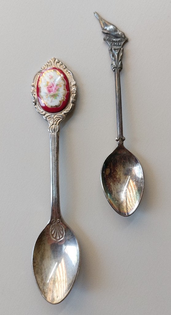 Ecomare Texel en vintage demitasse lepels - set of apart, Ophalen of Verzenden, Gebruikt