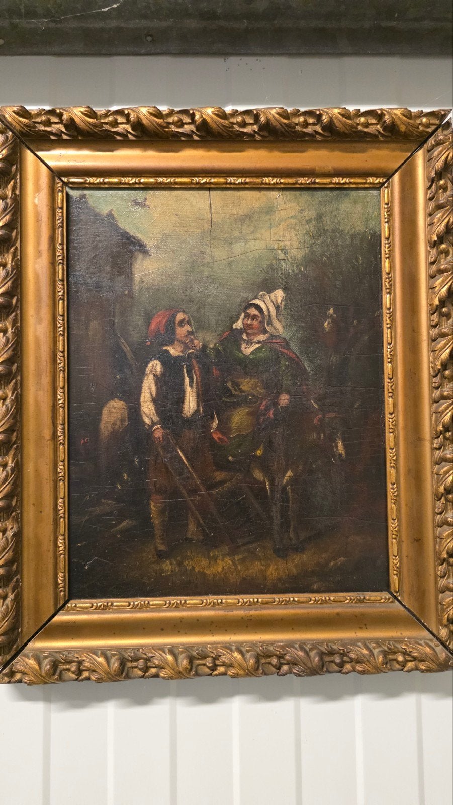 Antiek romantisch schilderij, Ophalen