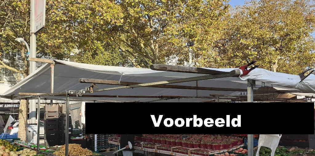 Markt kraam achterbouw, Ophalen, Nieuw