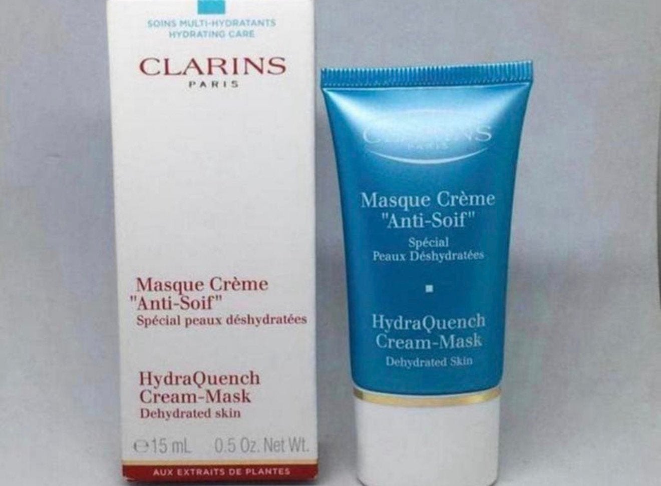 Hydraquench van Clarins 15 ml cream mask, Verzenden, Nieuw, Gehele gezicht, Verzorging
