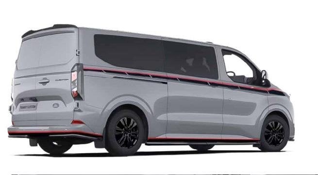 Ford Transit Custom 320 2.5 PHEV L2H1 Grey Platinum Gesloten, Auto's, Euro 6, 4 cilinders, Plug-in hybride, Bedrijf