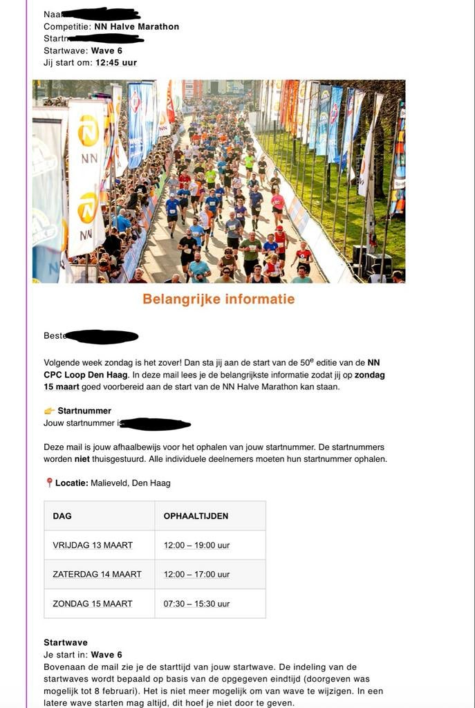 Ticket NN Halve Marathon NN CPC Loop Den Haag, Eén persoon