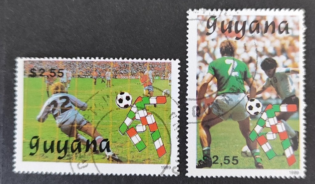 Guyana 1006005 voetbal, Verzenden, Gestempeld, Zuid-Amerika