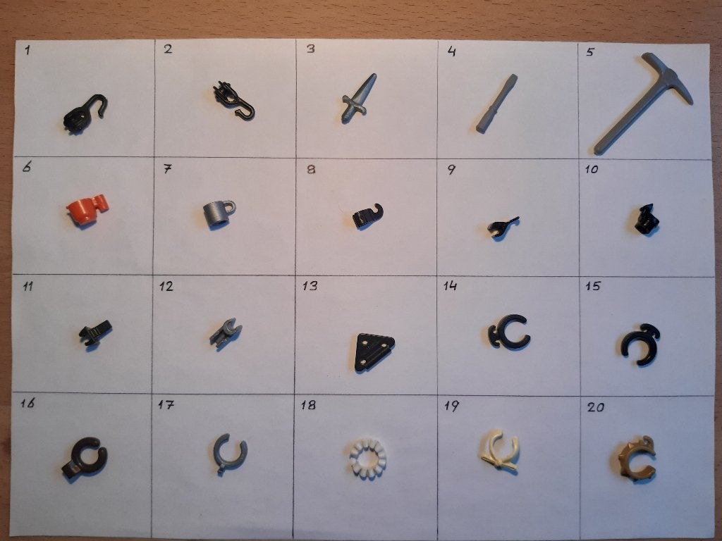 H Playmobil losse onderdelen klem mes dolk beker kraag clip., Kinderen en Baby's, Speelgoed | Playmobil, Gebruikt, Losse onderdelen