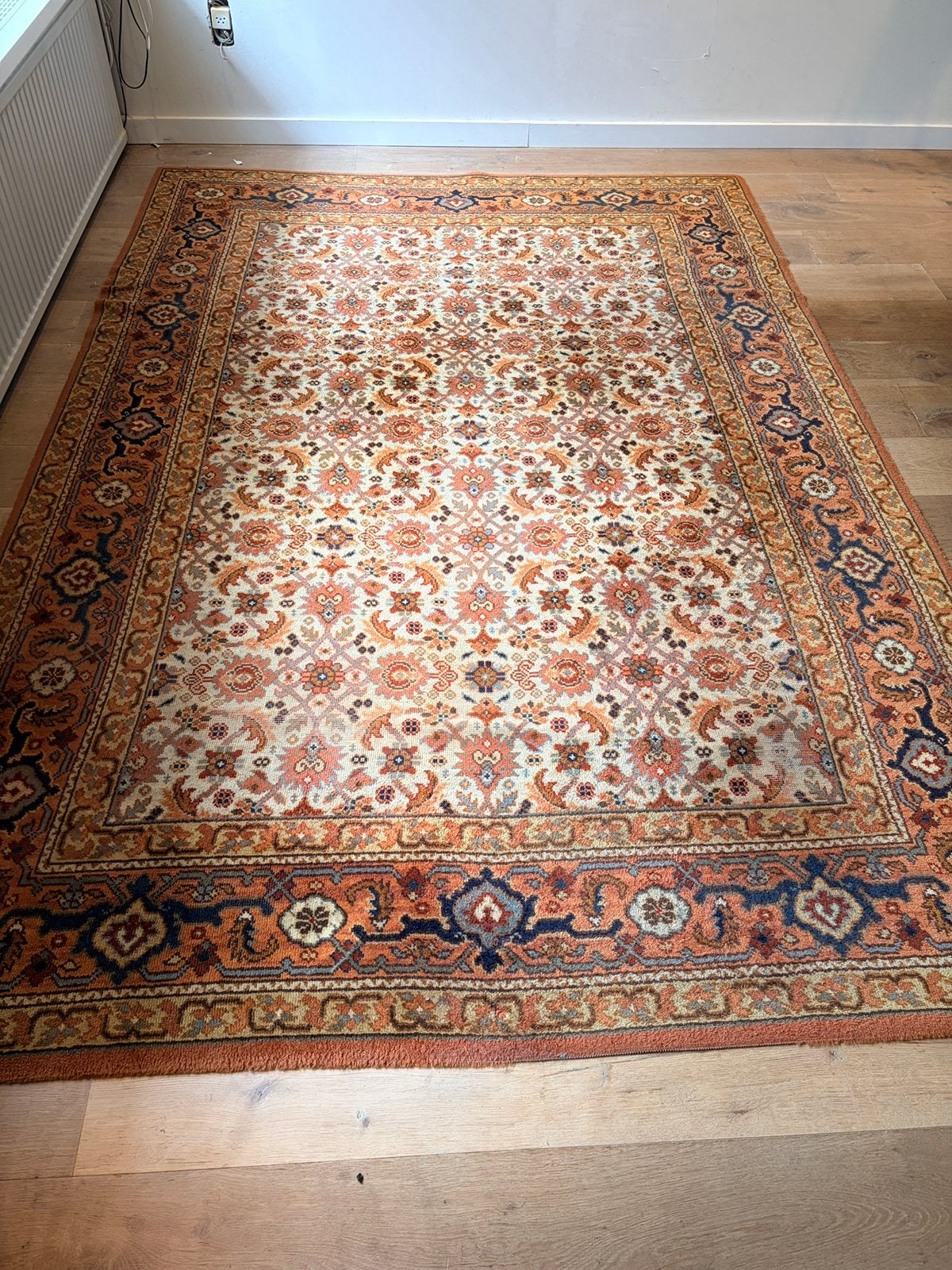 Vintage vloerkleed 200X290, Huis en Inrichting, Ophalen, Gebruikt, Bruin, 200 cm of meer