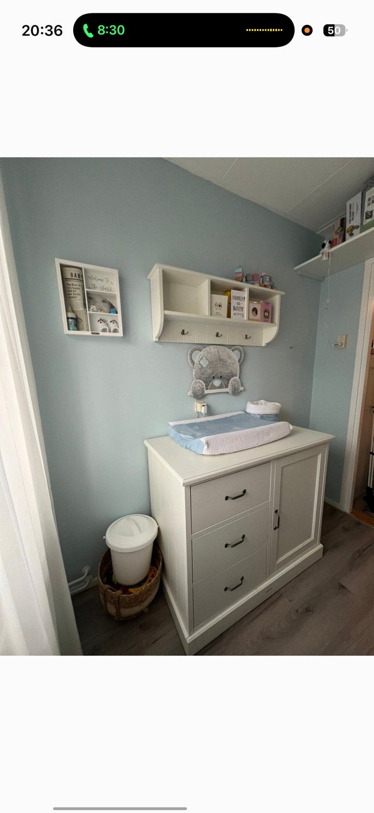 Commode en wandplank kidsmill la premiere, Kinderen en Baby's, Kinderkamer | Complete kinderkamers, Ophalen, Zo goed als nieuw