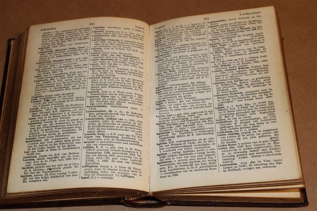 Vintage Encyclopedie Groot-Nederland [1937] van K. ter Laan, Boeken, Ophalen of Verzenden, Gelezen, Van Dale, Nederlands
