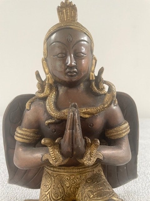 Bronzen Garuda Beeld Nepal, Overige onderwerpen, Ophalen of Verzenden, Brons, 20 - 50 cm