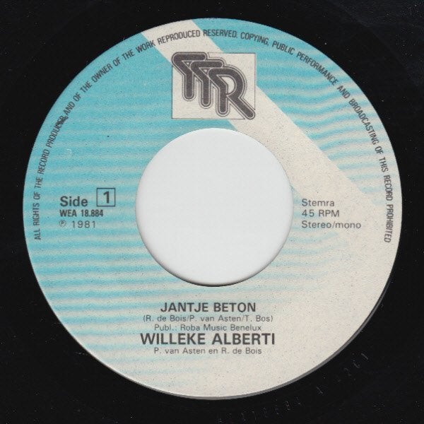 Willeke alberti jantje beton, Cd's en Dvd's, Vinyl Singles, Gebruikt, 7 inch, Ophalen of Verzenden, Overige typen