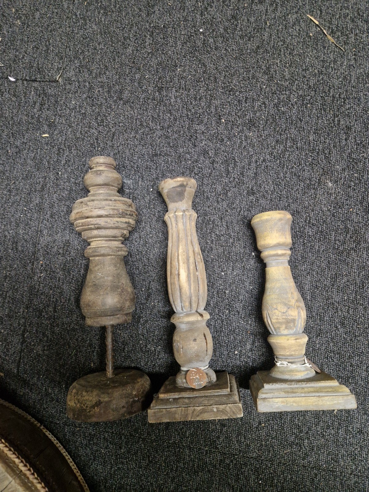 houten kandelaar, Antiek en Kunst, Ophalen of Verzenden, Overige materialen