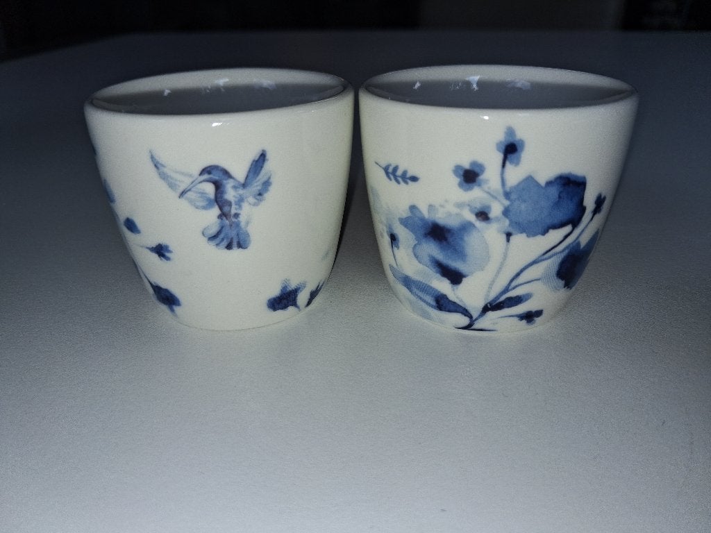 2 eierdopjes blue romance, Huis en Inrichting, Ophalen, Overige typen, Zo goed als nieuw, Overige stijlen