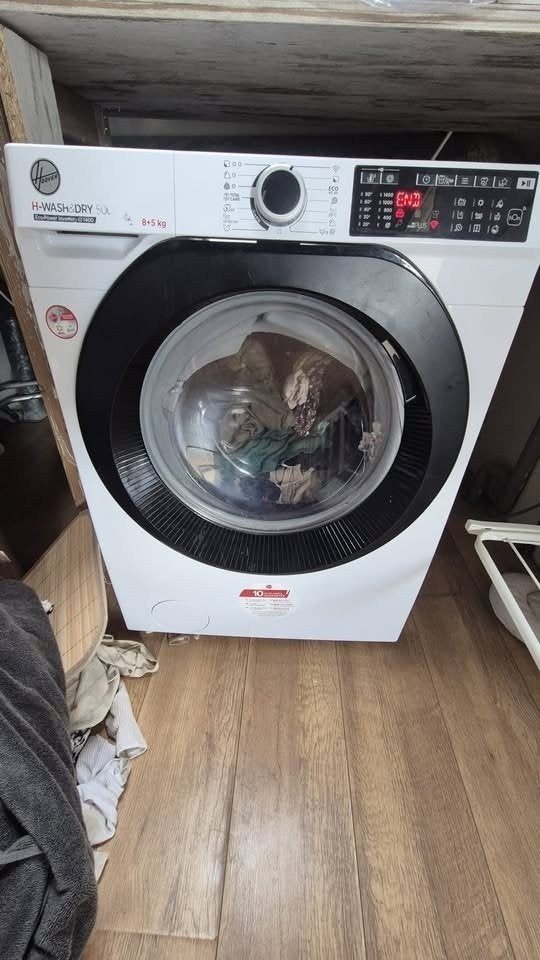 washingHoover H-WASH&DRY 500 Dryer–8+5kg/1400 RPM-  today!!, Witgoed en Apparatuur, Ophalen, 1200 tot 1600 toeren, 85 tot 90 cm