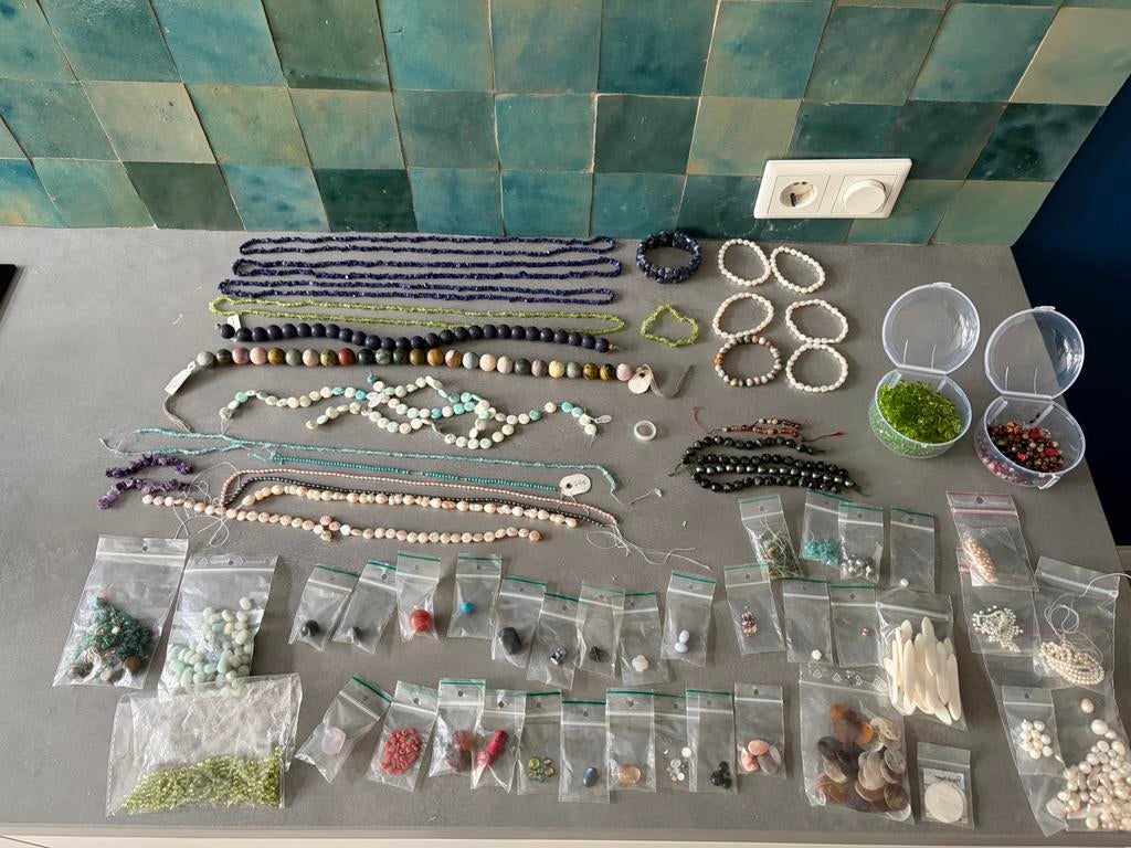 edelstenen kralen en stenen parels armbanden kettingen, Ophalen of Verzenden, Nieuw