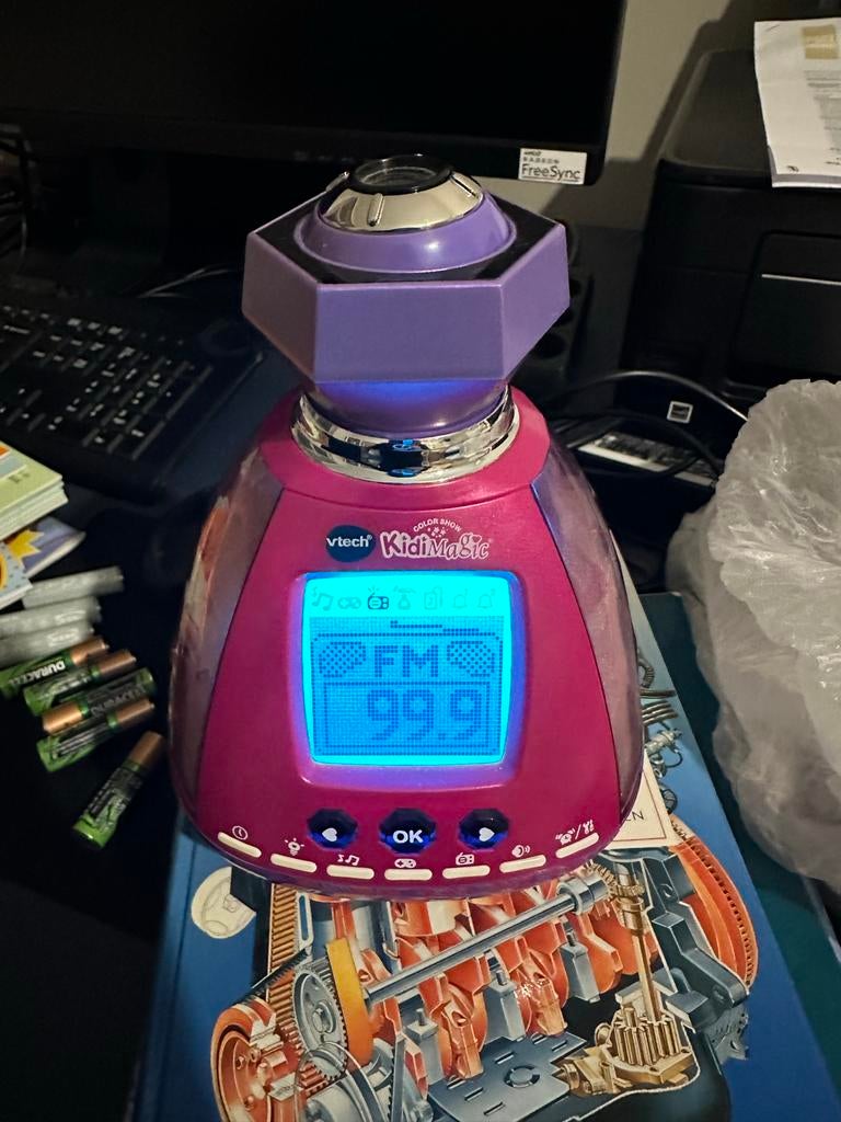 VTech KidiMagic Color Show Wekker met Projector en Radio, Ophalen of Verzenden, Gebruikt, Jongen of Meisje