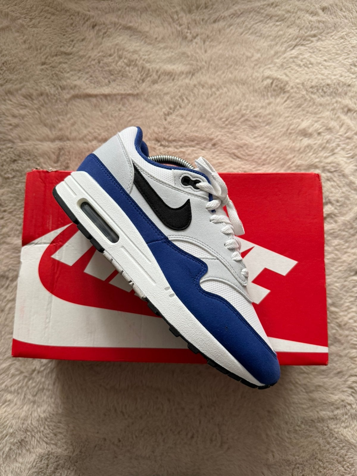 Nike air max 1 deep royal blue 41, Ophalen of Verzenden, Blauw