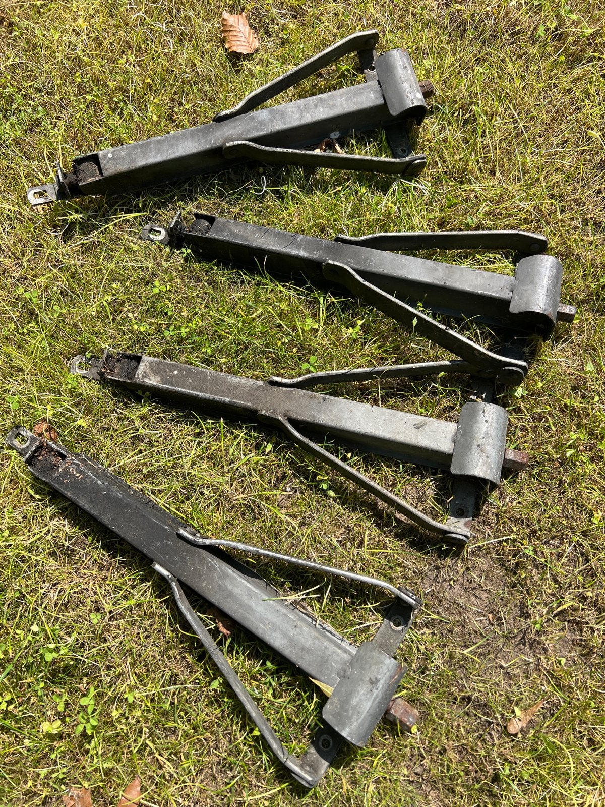 4x Steunen voor aanhanger of caravan, Caravans en Kamperen, Ophalen, Gebruikt