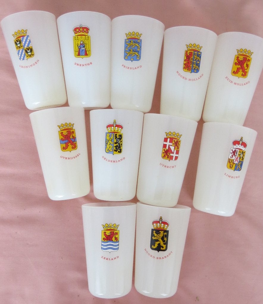 Provincie glazen 1963, Ophalen of Verzenden, Zo goed als nieuw, Frisdrankglas