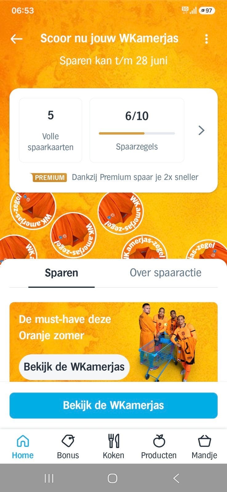 Ah wk Badjas zegels digitaal, Albert Heijn, Ophalen