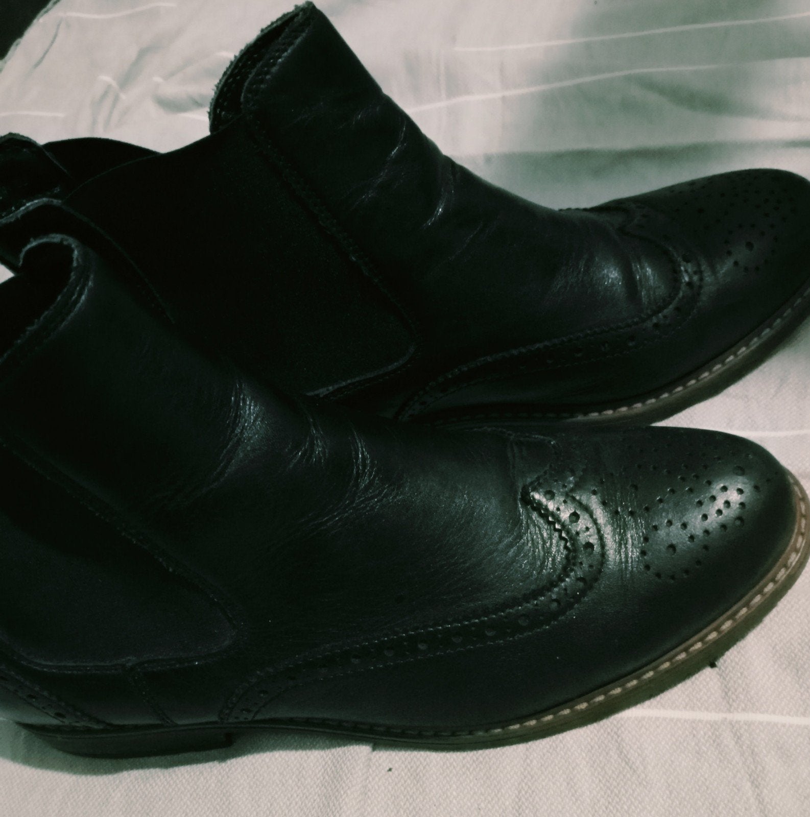 Anna Field Zwarte Brogues Enkellaarzen Maat 42, Verzenden, Zo goed als nieuw, Zwart, Lage of Enkellaarzen