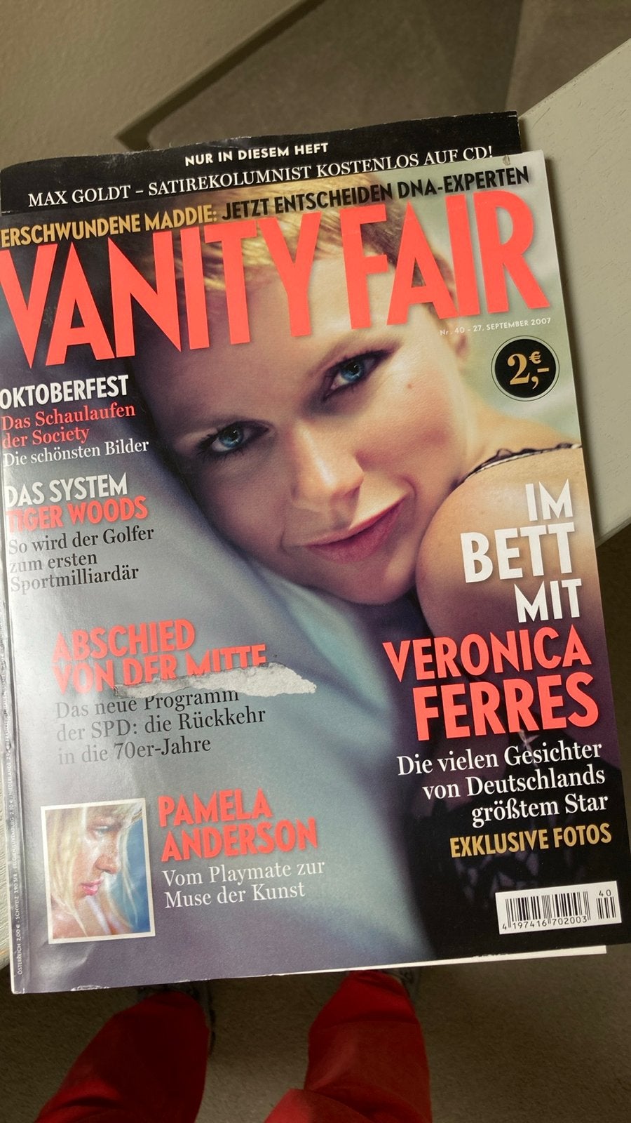 Vanity Fair Magazine - September 2007 - Veronica Ferres, Verzenden, Zo goed als nieuw, Glossy