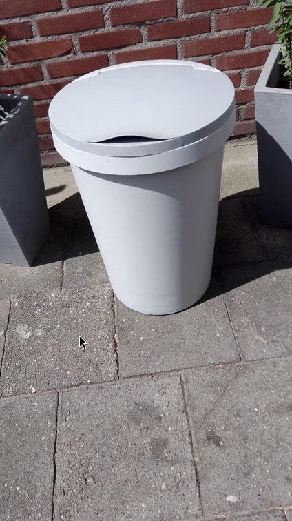 afvalton kunststof grijs 45L, 40 liter of meer, Ophalen, Zo goed als nieuw, Kunststof