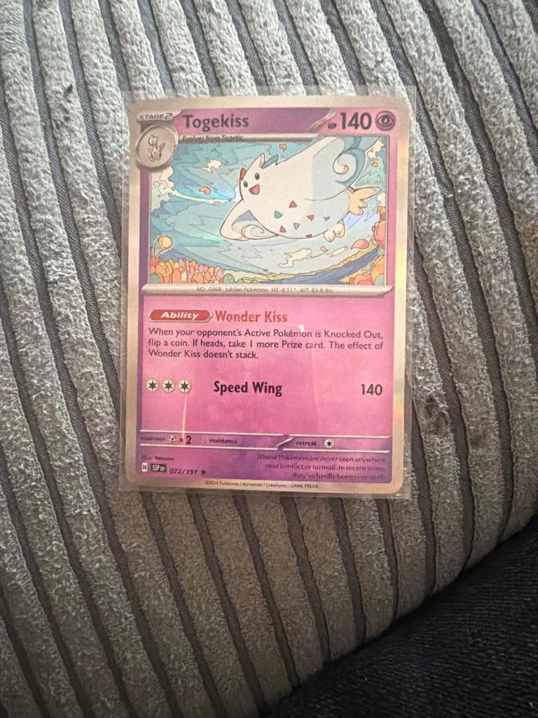 Togekiss Pokémon Kaart - SSP EN 072/191 - Zo goed als nieuw, Ophalen of Verzenden, Zo goed als nieuw, Losse kaart
