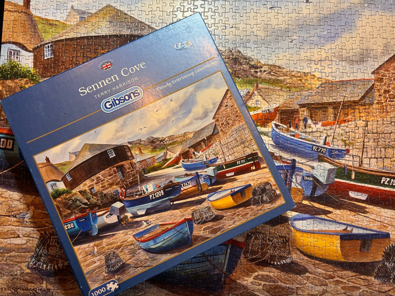 Gibsons Sennen Cove Legpuzzel 1000 stukjes, Ophalen of Verzenden, 500 t/m 1500 stukjes, Zo goed als nieuw, Legpuzzel