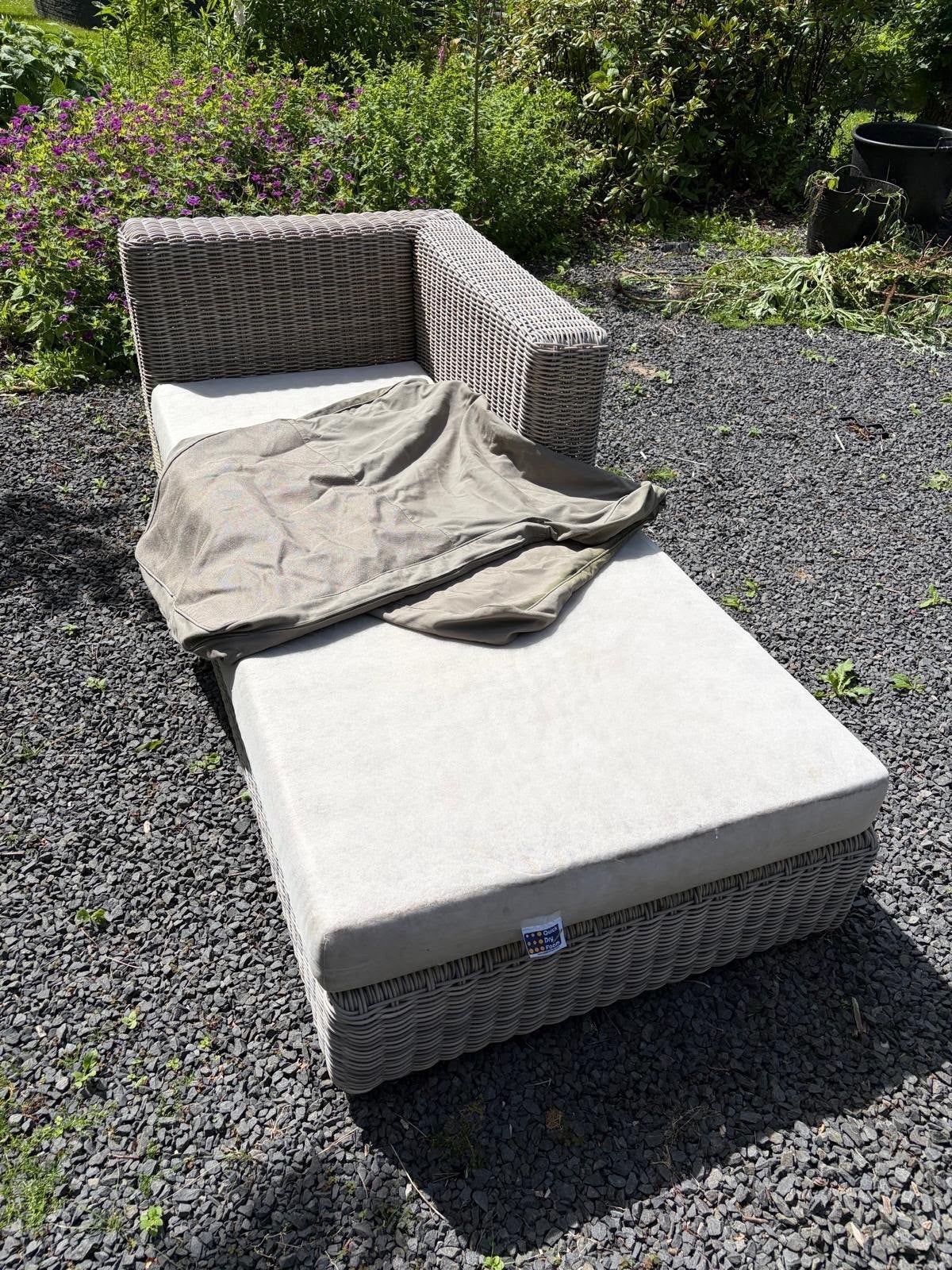 Applebee ligbed met Quick Dry Foam Kussen, Ophalen, Gebruikt, Wicker
