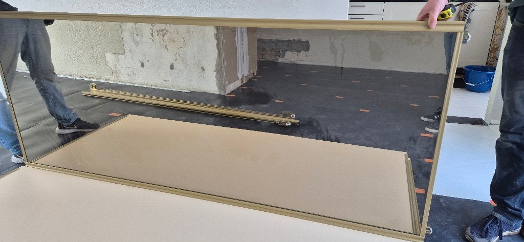 Spiegel, Huis en Inrichting, Ophalen, 200 cm of meer, Zo goed als nieuw, 75 tot 100 cm