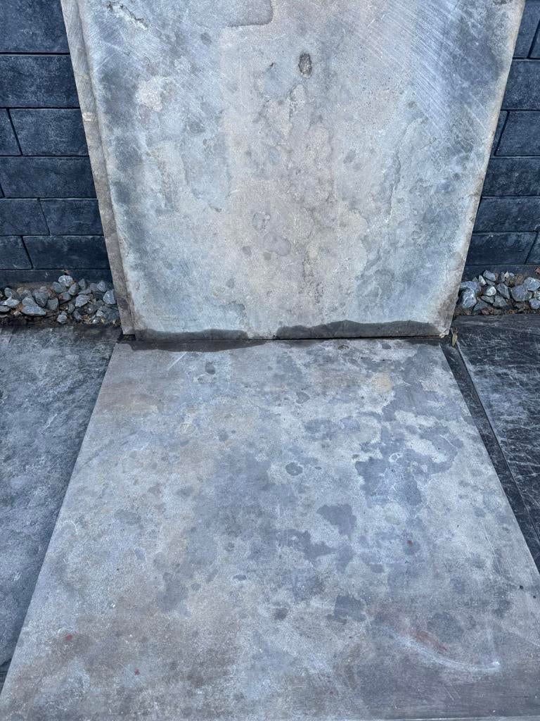 Chinees hardsteen tegels 100x100 cm, +/- 3 cm dik, Ophalen, Gebruikt, Natuursteen, Terrastegels