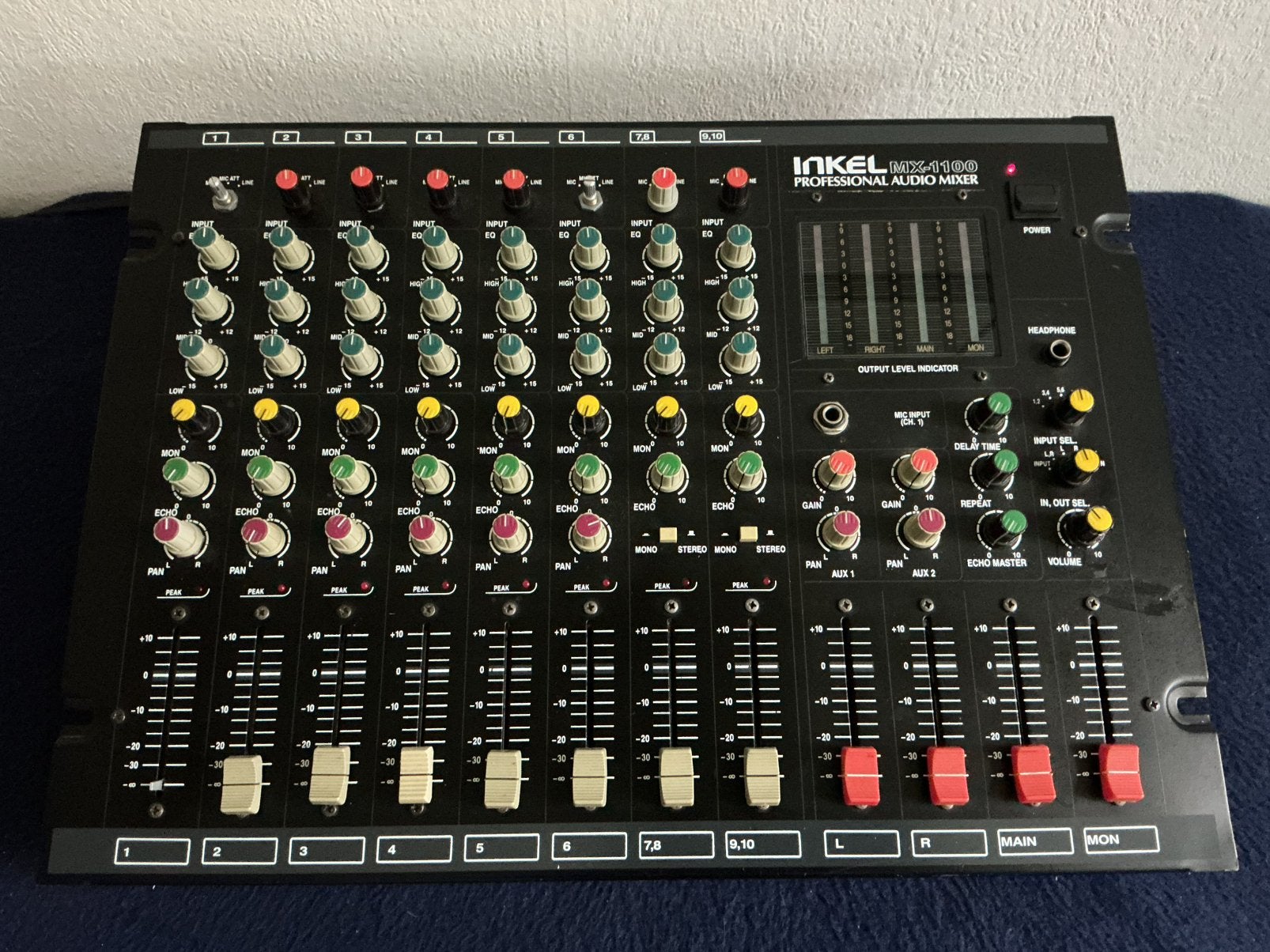 vintage audio mixer- INKEL MX-1100, Ophalen of Verzenden, Gebruikt, 5 tot 10 kanalen, Microfooningang