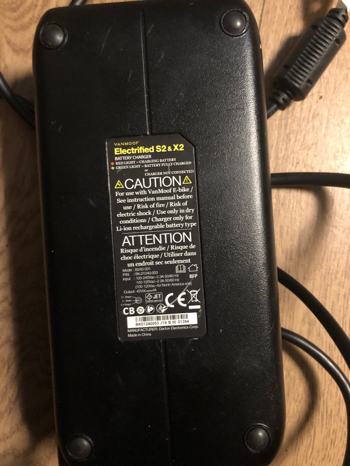 VanMoof Electrified S2 & X2 E-bike Oplader, Ophalen of Verzenden, Gebruikt