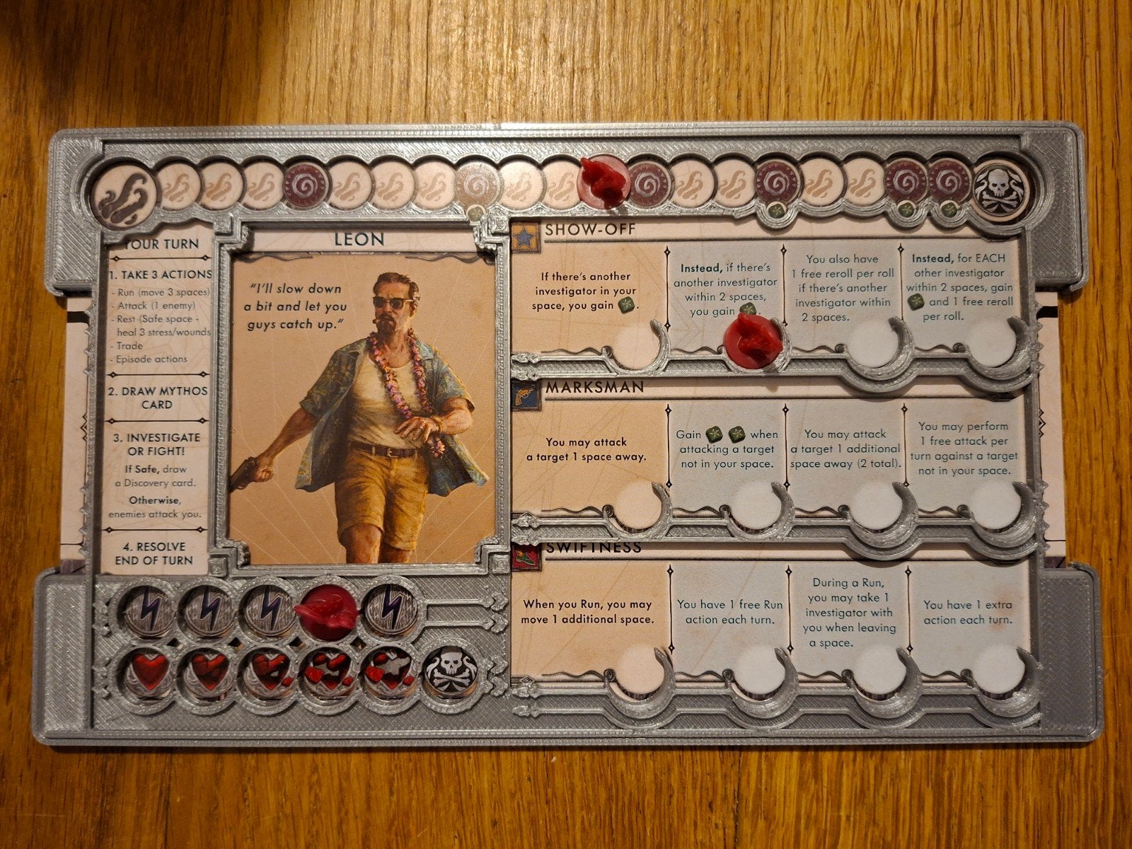 Cthulhu death may die 5x spelersbord, dashboard, Ophalen of Verzenden