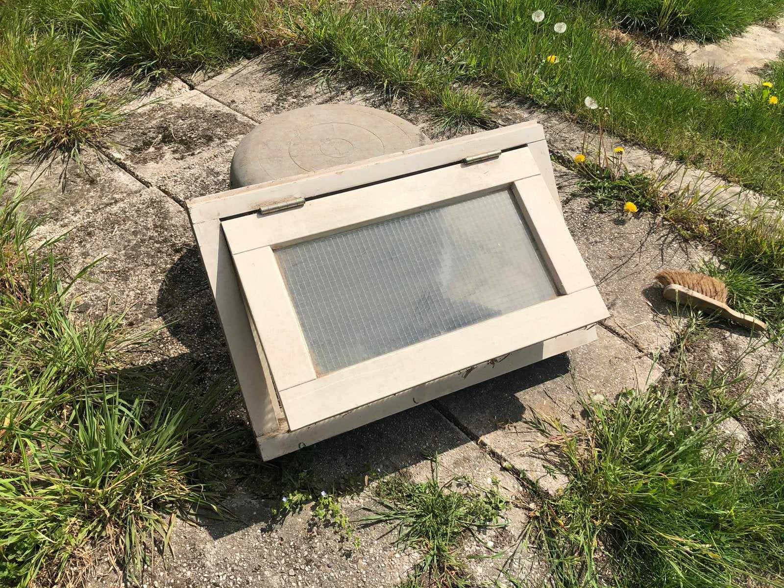 Klapraam, Gebruikt, Raamkozijn, Inclusief glas, Hout