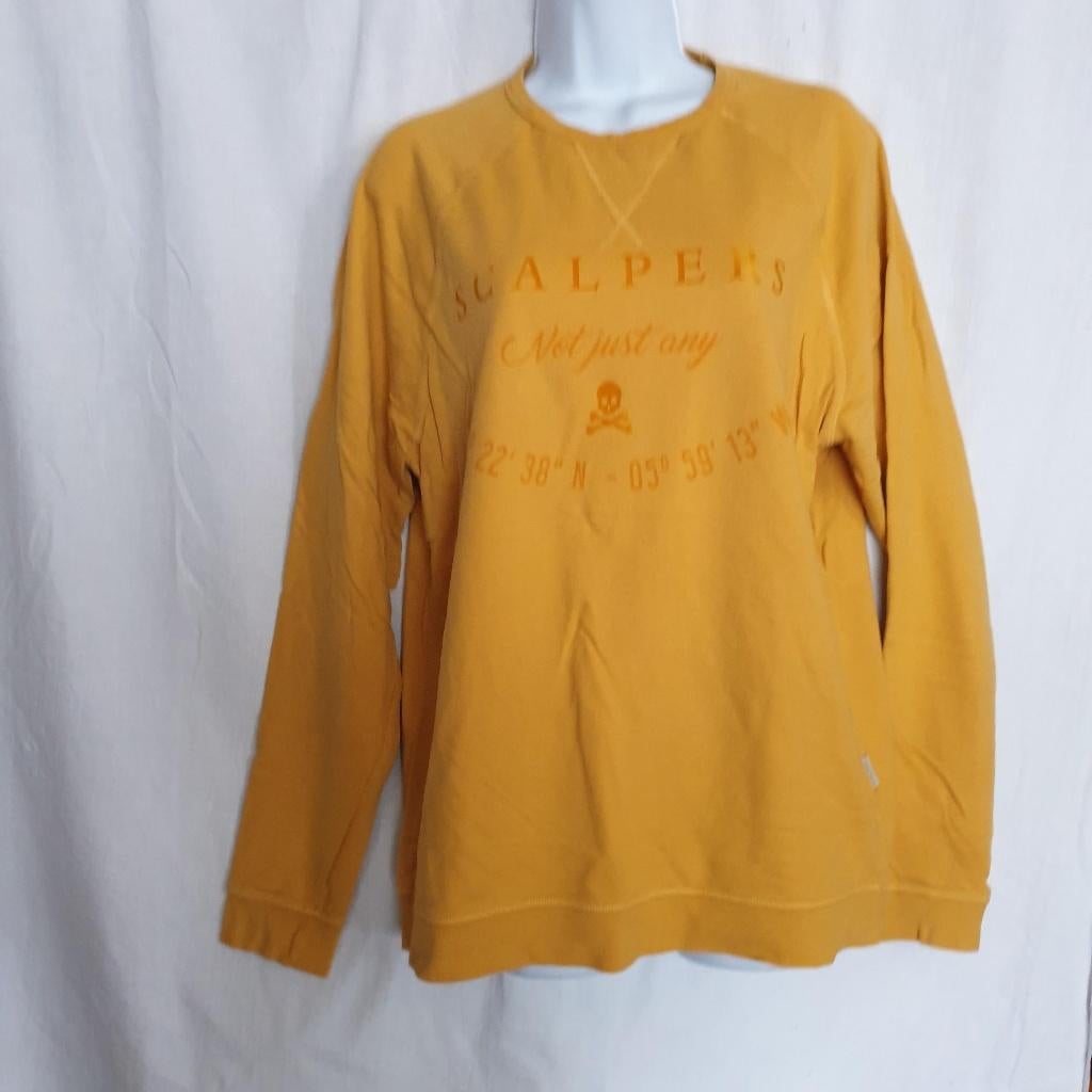 Stoere gele trui mt L merk Scalpers, Maat 52/54 (L), ., Geel, Ophalen of Verzenden