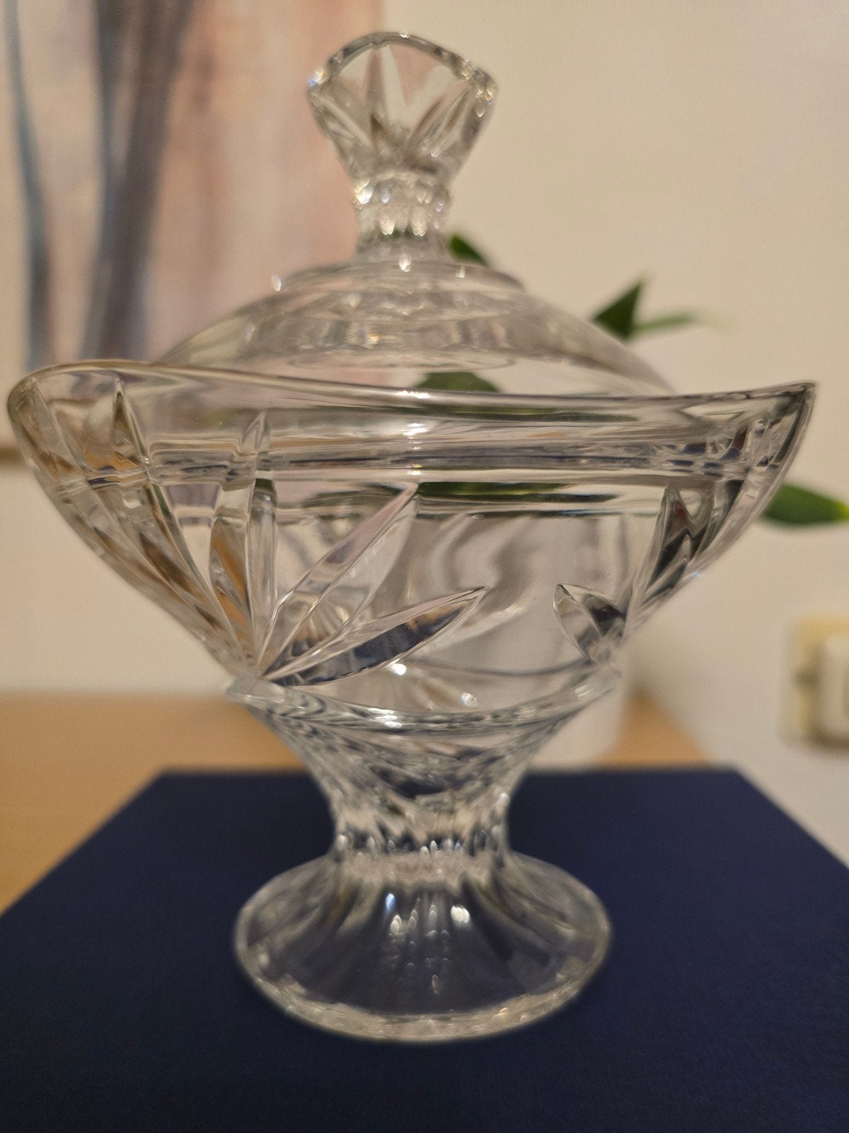 Luxe Italiaanse kristallen coupeschaal met deksel - RCR, Ophalen of Verzenden