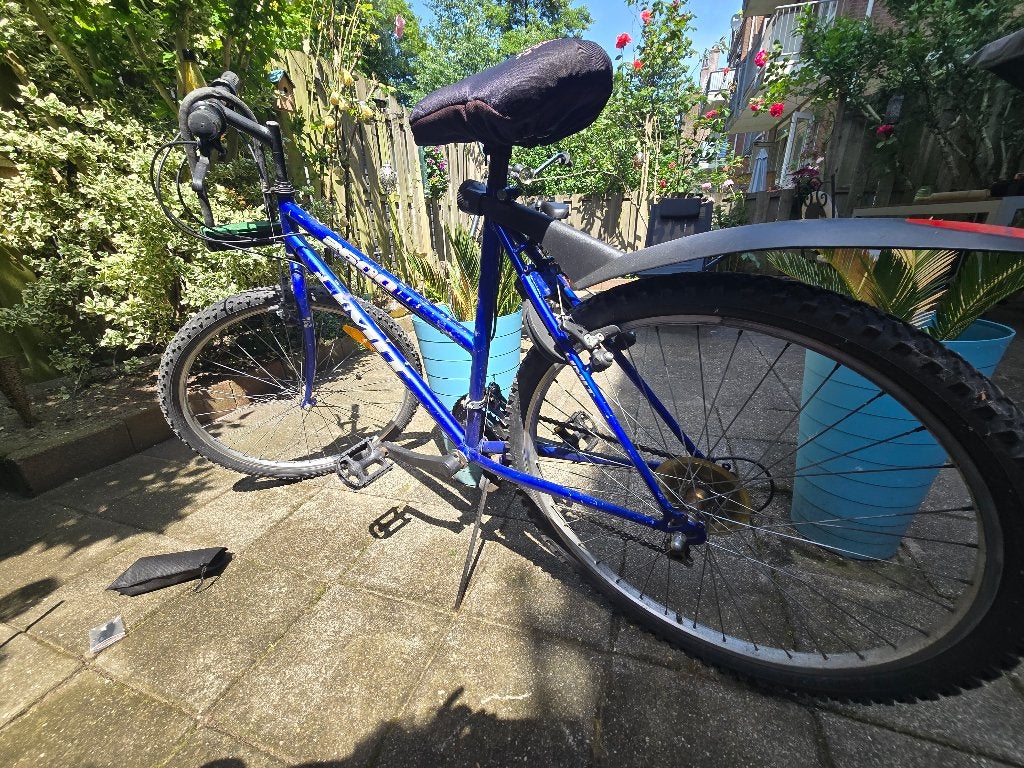 Fiets blauw, Fietsen en Brommers, Gebruikt, Velgrem, Versnellingen, Overige merken