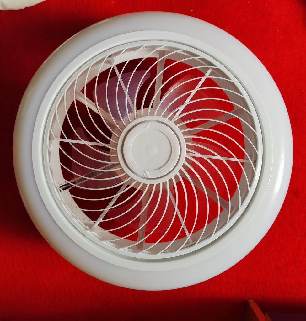 Plafond led lamp met ventilator, defect,  led driver gezocht, Huis en Inrichting, Lampen | Hanglampen, Gebruikt, Minder dan 50 cm