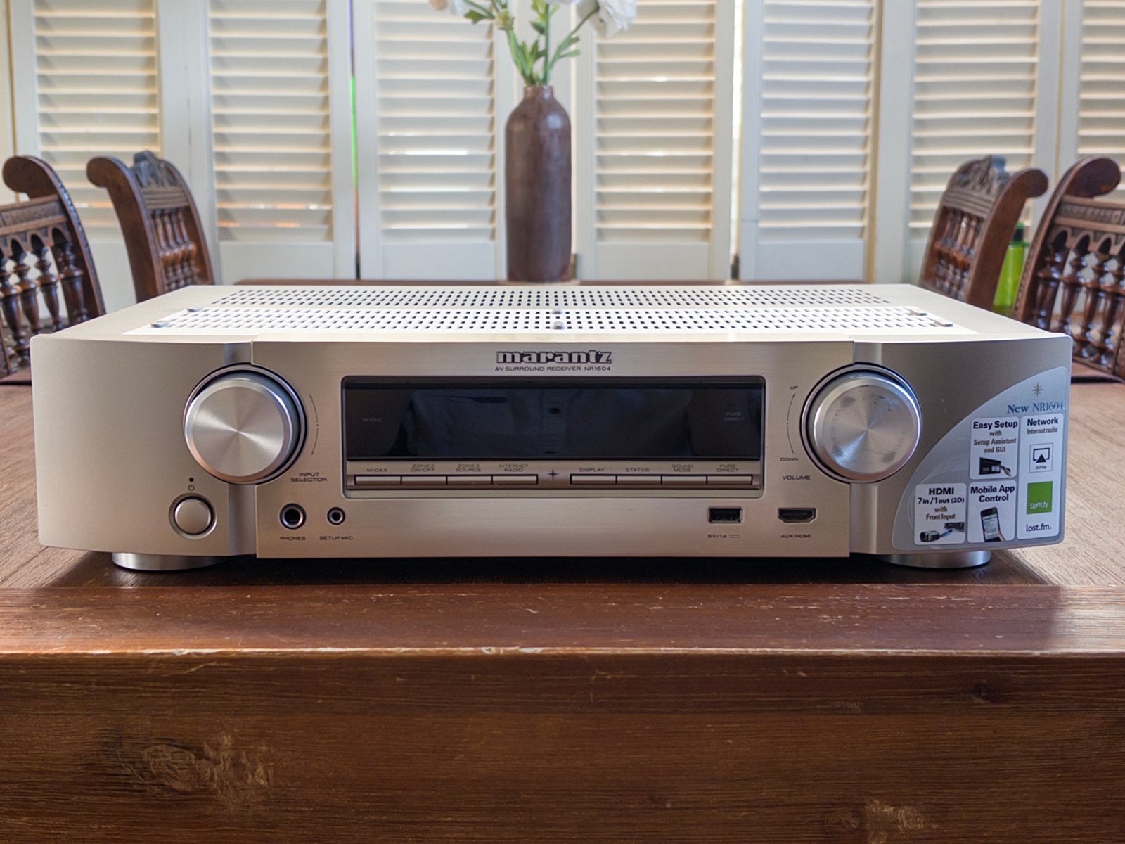 Marantz NR1604 7.1 Surround Receiver HDMI Zilver, Audio, Tv en Foto, Versterkers en Receivers, Gebruikt, Minder dan 60 watt, Ophalen