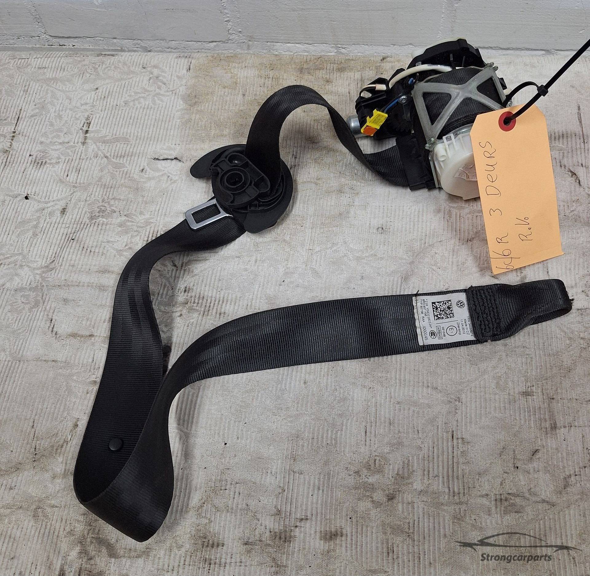 Gordelspanner VW Polo 6R rechts 3 deurs gordel is goed., Gebruikt, -, Volkswagen, -