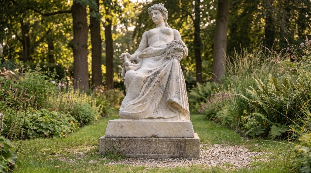 Monumentaal marmeren tuinbeeld ‘De Lente’ – 195 cm – 500 kg, Tuin en Terras, Ophalen, Zo goed als nieuw, Steen